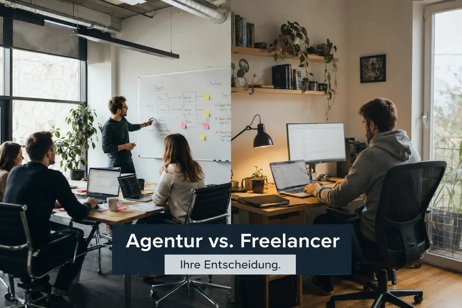 freelance webdesigner vs webdesign agentur; wordpress agentur oder freelancer
